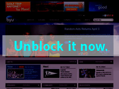 Click here to unblock Byutv