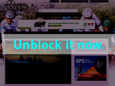 Click here to unblock Universal Sports