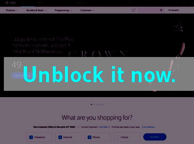 Click here to unblock Xfinity